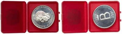 Belgium – 250 Francs 1976 – Baudouin I, French tekst, Silver, BOX - Image 1 of 3