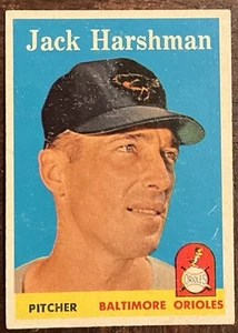 1958 TOPPS # 217 JACK HARSHMAN OF THE BALTIMORE ORIOLES NM CONDITION - Picture 1 of 2
