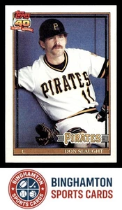 1991 Topps #221 Don Slaught Pittsburgh Pirates - Imagen 1 de 2