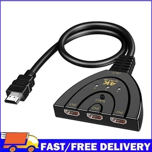 HW-4K301X 3 Port Mini HDMI Splitter 3 in 1 out 4K HUB Switcher Cable for HDTV - Afbeelding 1 van 12