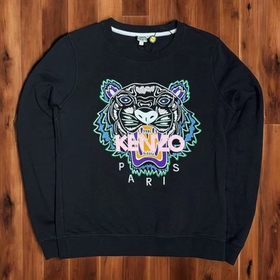 Suéter Kenzo Clásico Tigre Cuello Redondo Mujer Pequeño Negro - Diseñador de Ropa de Calle Foto 1 de 4