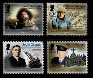SOUTH GEORGIA  2022  SIR ERNEST SHACKLETON DEATH CENTENARY  SET OF 4  MNH - Picture 1 of 1