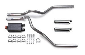Ford F150 F250 1998-2003 Dual Exhaust Flowmaster Super 44 Muffler Chrome Tips - Picture 1 of 4
