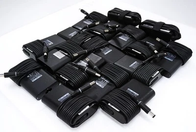 Лот из 17 65 Вт разных адаптеров питания зарядных устройств Dell от оригинального производителя для ноутбуков - Изображение 1 из 3