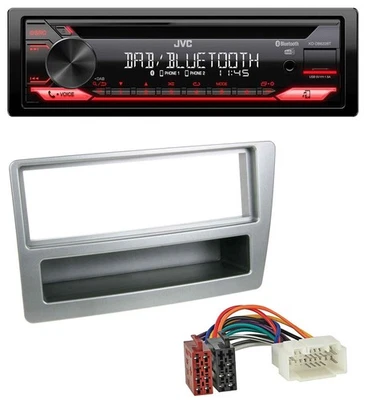 JVC CD DAB USB Bluetooth MP3 Autoradio für Honda Civic 04-06 silber autom. Klima - Bild 1 von 4