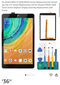 Vetro digitalizzatore touch screen cornice 8" per Alcatel Joy Tab 9029 / Alcatel 3T 9027 - Foto 1 di 4