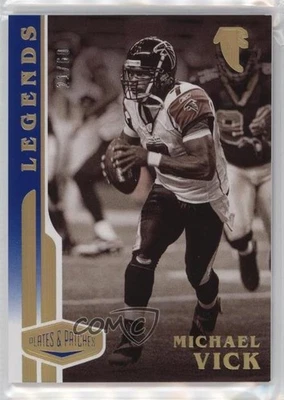 2020 Panini Plates & Patches Legends Blue /60 Michael Vick #140 - Image 1 of 2
