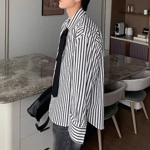Loose Fit Striped Long Sleeve Shirt for Men Ideal for Spring and Autumn - Picture 1 of 52