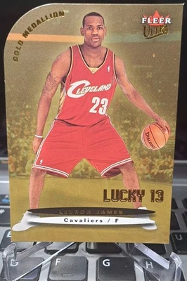 2003-04 Fleer Ultra - Lucky 13 LeBron James #171 Gold Medallion (RC) - Image 1 of 2