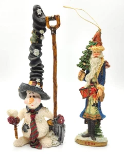 1990s Boyds Folkstone Snowman Zambonie Got Snow Figur & Resin Santa Figuren - Bild 1 von 5