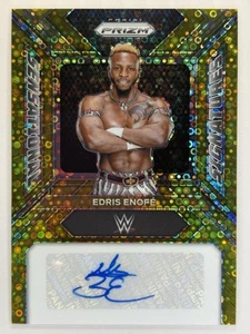 24 Prizm WWE Edris Enofe Signatures #SS-EEN Under Card Gold Prizm /10 Auto SSP - Picture 1 of 2
