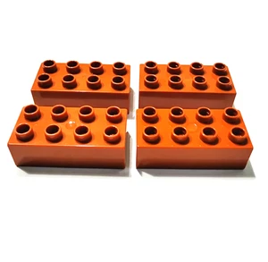 Lego Duplo Warm Brown Bricks Blocks 4x2 4 pc. C3 - Picture 1 of 1