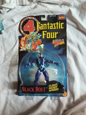 1994 TOYBIZ MARVEL FANTASTIC FOUR BLACK BOLT ACTION FIGURE - NEW ON CARD - Image 1 of 2