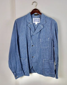Chaqueta Ralph Lauren RRL Doble RL Trabajo Índigo Rayas Edición Limitada Mediana M - Imagen 1 de 7