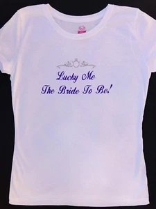 Damen Braut Baumwolle T-Shirt, Geschenk 4 Verlobung Brautparty, Hochzeit, Junggesellinnenabschied - Bild 1 von 5