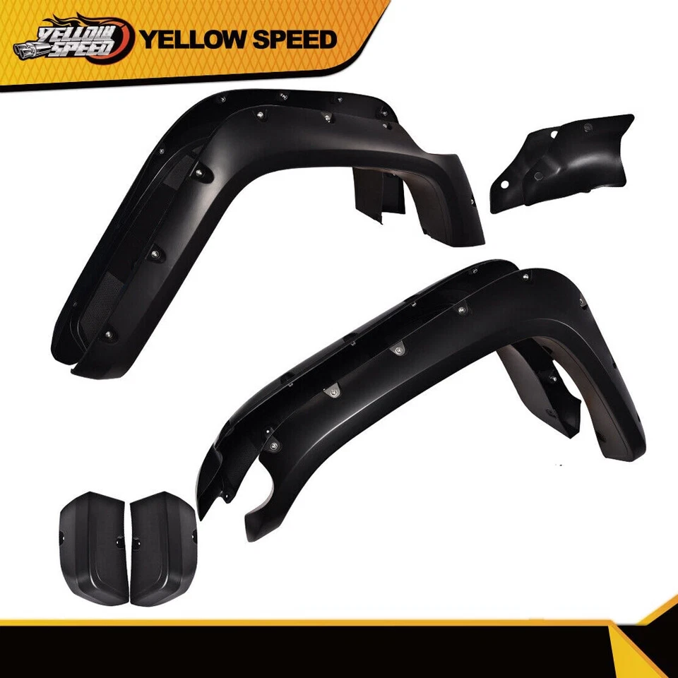 Apto para 07-14 Toyota FJ Cruiser Bolsillo Brillante Remachado Estilo Guardabarros Llamaradas Foto 1 de 4