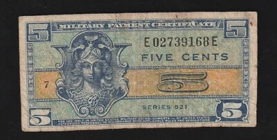 United States America USA military MPC 1951 5 cents series 521 P-M29, Banknote - Image 1 of 2