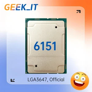 ✅Intel Xeon Gold 6151 SR3G6 3.0GHz 18C / 36T 24.75MB 205W LGA3647 C621 CPU - Picture 1 of 3