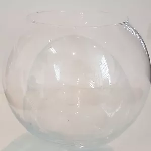 Kugelvase groß Vase mundgeblasenes Kristallglas Durchmesser 20 cm Hohe ca.16 cm - Bild 1 von 6