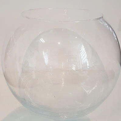 Kugelvase groß Vase mundgeblasenes Kristallglas  Durchmesser 20 cm Hohe ca.16 cm - Bild 1 von 4