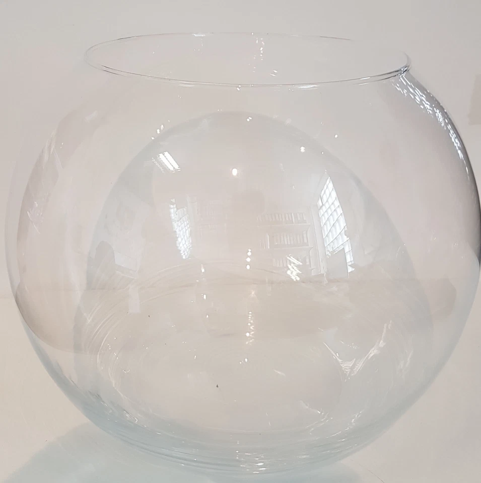 Kugelvase groß Vase mundgeblasenes Kristallglas  Durchmesser 20 cm Hohe ca.16 cm - Bild 1 von 4