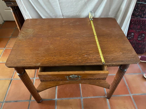 Antique Oak Victorian Table or Desk Cover