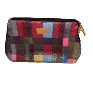 BCBG MAX AZRIA  CLUTCH MULTICOLOR COATED CANVAS - Picture 1 of 6