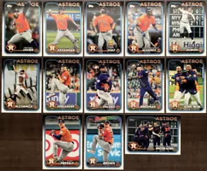 2024 HOUSTON ASTROS 40 Card Lot w/ TOPPS TEAM SET 23 CURRENT Players - Picture 1 of 2