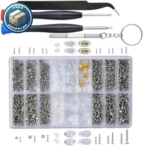 Kit Riparazione Occhiali, 1000 Pezzi Viti per Occhiali Kit Con Dadi per Viti, Ca - Foto 1 di 8