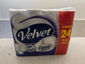 Velvet Classic Quilted Toilet Paper Bulk Buy, 3 ply Toilet Tissue Rolls - Picture 1 of 2
