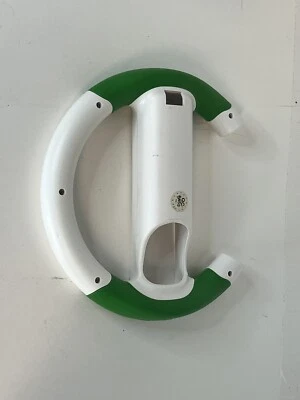 Racing Wheel For Super Mario Kart Green And White For Wii And Wii U Very Good - Image 1 of 2