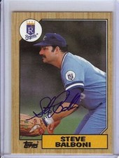 Steve Balboni 1987 Topps Signed Autograph Kansas City Royals #240 GX31489