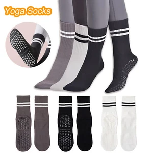 1/3Pair Yoga Socks Non-Slip Grips Anti-Skid Pilates Barre Dance Cushioned Sock - Picture 1 of 20