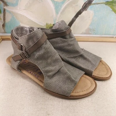 Zapatos Sandalias para mujer Blowfish Malibu tela gris talla 7,5 SKU#08736 Foto 1 de 4