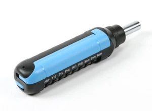 15-TLG RATSCHENSCHRAUBENDREHER STECKSCHLÜSSEL BIT SET CARBONSTAHL FLACH KREUZSCHLITZ TORX BLAU - Bild 1 von 3