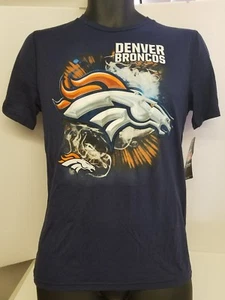 AUTHENTIC NFL Denver Broncos T-Shirt Men's Midnight Blue UNIQUE NWT - Picture 1 of 6