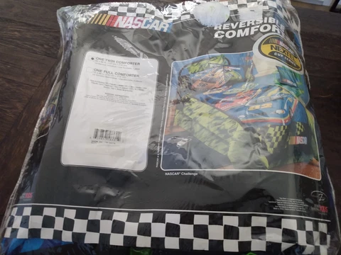 Nascar Twin Comforter + Bedskirt Nascar Challenge Vintage Bedding New NIP Cover