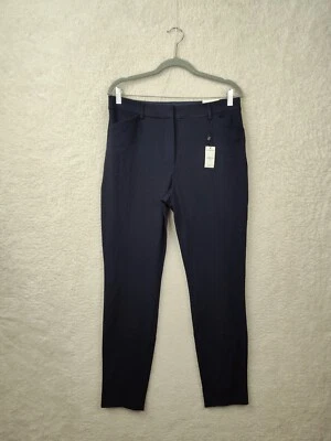 Pantalones chinos Express para mujer 12R azul mezcla de rayón ajustados tiro alto calce regular Foto 1 de 4