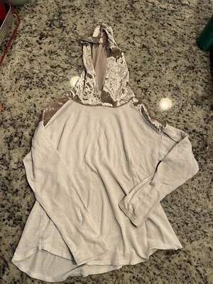 Girls H.I.P. Boutique Hoodie Sweatshirt Two Tone Camel Brown Size XL / 12 - Image 1 of 3