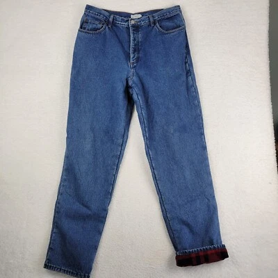 Pantalones de mezclilla para hombre vintage J Crew forrados de lana 36X34 azul botón mosca 100 % algodón Foto 1 de 4