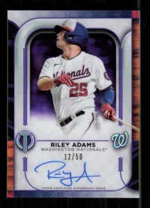 2022 Topps Tribute #TA-RAD Riley Adams RC Purple Auto #'d /50