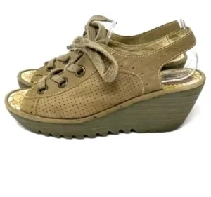 Fly London sandali stringati con zeppa da donna taglia US 10/ EUR 40,5/UK 8 - Foto 1 di 17
