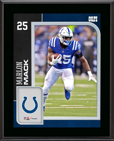 Marlon Mack Indianapolis Colts 10.5" x 13" Sublimated Player Plaque Cover
