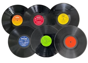 6 retro vinyl Felt Backed placemats Hand Crafted from original 12” records - Picture 1 of 6