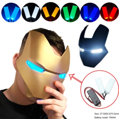 Hágalo usted mismo Kits de ojos de luz LED para casco Iron Man máscara de luz de ojos accesorios para disfraces L Foto 1 de 4