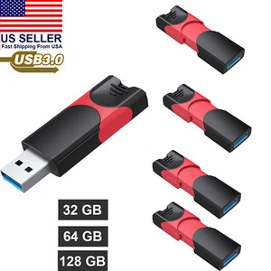 LOT Pack USB 3.0 Flash Drive Retractable High Speed Thumb Drive Memory Sticks - Picture 1 of 17