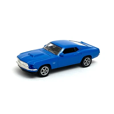Ford Mustang Boss 429 1969 azul Welly serie 1:60 coche de juguete escala 1:64 52376 Foto 1 de 4