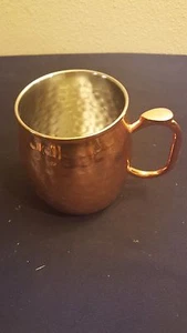 Moscow Mule Mugs 20 oz Copper Plated Hammered Finish w/ thumb rest. - Picture 1 of 9