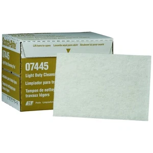 3M Scotch Brite Light Duty Cleansing Hand Pad 6" x 9" Scuff Pad 20 in a box 7445 - Picture 1 of 1