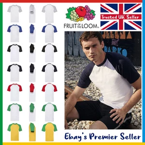 Camiseta en contraste para hombre, camiseta de manga corta Fruit of the Loom, mejor precio en eBay - Imagen 1 de 13